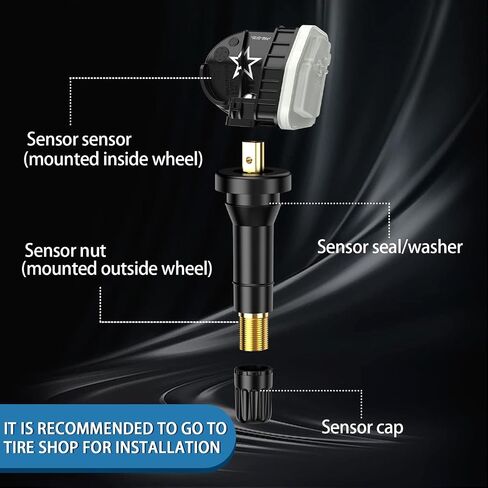 TPMS Sensor, 433MHz Tire Pressure Monitoring System Fit for Tesla Model S 2014-2018, 2018 2019 Model 3, 2016-2018 Model X, Tire Pressure Sensors 103460200A 103460201A 103460200B 4 Pcs in Saudi Arabia