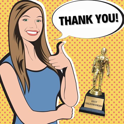 Dundie Award Trophy with Red Column | Funny Recognition Trophy for Boss or Coworkers | Engraved Appreciation Trophy for Best Salesman or Saleswoman | Gag Gift for Work in Saudi Arabia