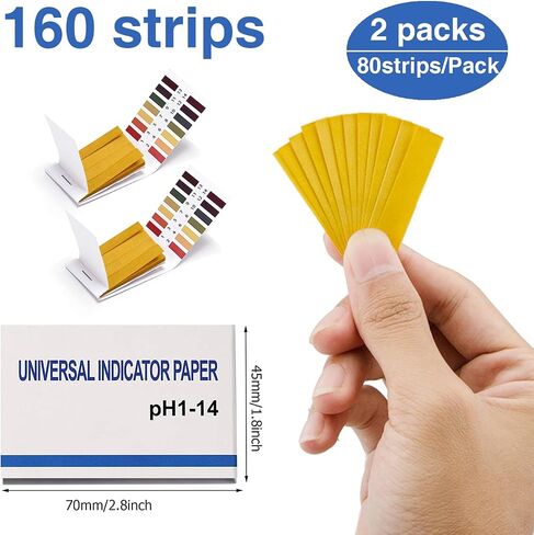 7 Pack pH Test Strips, 560 Strips pH.1-14 Universal pH Test Paper Litmus Test Paper pH Soap Making Testing Strip for Water Wine Saliva Urine Soil Testing Pet Food (Storage Case) in Saudi Arabia