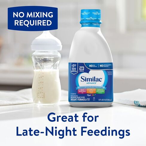 Similac Advance Infant Formula with Iron, Ready-to-Feed Baby Formula, 32-fl-oz Bottle, Pack of 6 in Kuwait
