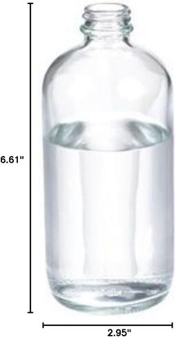 Wheaton W216832 Boston Round Bottle, Clear Glass, Capacity 4oz Without 22-400 White Polypropylene Poly-Vinyl Lined Screw Cap, Diameter 48mm x 112mm (Case Of 160) in Saudi Arabia