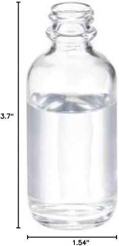 Wheaton W216832 Boston Round Bottle, Clear Glass, Capacity 4oz Without 22-400 White Polypropylene Poly-Vinyl Lined Screw Cap, Diameter 48mm x 112mm (Case Of 160) in Saudi Arabia