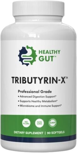 Healthy Gut Tributyrin-X | Histamine and Leaky Gut Support | 99% Pure w/Zero Odor | 30 Servings in Saudi Arabia