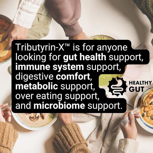 Healthy Gut Tributyrin-X | Histamine and Leaky Gut Support | 99% Pure w/Zero Odor | 30 Servings in Saudi Arabia