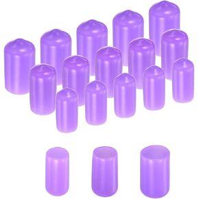 uxcell 90pcs Round Rubber End Caps 1/4" 3/8" 1/2"(7mm 10mm 12mm) Brown Vinyl Cover Screw Thread Protectors Assortment Kit