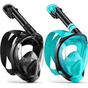 Zenoplige Full Face Snorkel Mask Adults with Camera Mount，Dry-Top Snorkeling Gear for Adults，Foldable 180-Degree Panoramic Anti-Fog Scuba Mask for Snorkeling Diving Swimming Travel
