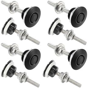 Packs of 8 Universal Aluminum Vehicle Hood Pins-Quick Release Lock Latch Bumper-License Plate Lock Clip，Quick Release Lock Latch Bumper (Red)
