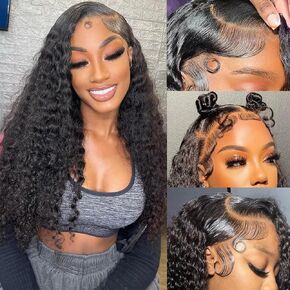 Human Hair Wigs for Women Human Hair Glueless 13x4 Body Wave Lace Front Wigs Human Hair Lace Front Wigs Pre Plucked 180% Density 10A Lace Frontal Wigs Natural Black 20 Inch Body Wave Wigs