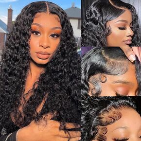 Human Hair Wigs for Women Human Hair Glueless 13x4 Body Wave Lace Front Wigs Human Hair Lace Front Wigs Pre Plucked 180% Density 10A Lace Frontal Wigs Natural Black 20 Inch Body Wave Wigs