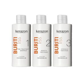 Brazilian Keratin Treatment 34fl.oz/1L Tratamiento de Keratina Brasilera Importada KIT w/pumps Buriti Liss by KERAZON