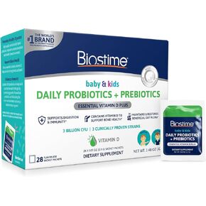 Biostime Baby Probiotic for Kids with HMO & Prebiotic Fiber | Kids Immune Support | Constipation Relief and Digestion Support Probiotics for Kids, Toddlers and Infants - 28 Powder Packets