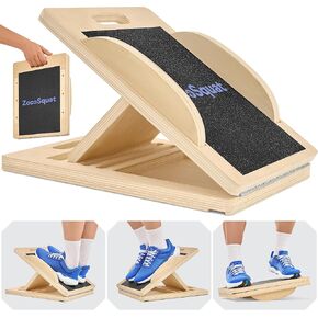 Slant Board Turns Into Balance Board - Premium Calf Stretcher and Wobble Board for Effective Calf Stretching and Squats
