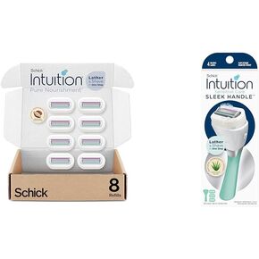 Schick Intuition Razors for Women Variety Pack with 1 Razor Handle & 4 Intuition Razor Blades Refill | Shaving Kit Women, Girls Shaving Kit Beginners, Razor Gift Set for Women, Razor Starter Kit