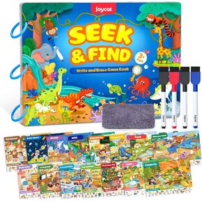 Preschool Learning Activities Set [2-Pack] – Search and Find Game Books and Letter & Number Handwriting Practice Tracing Workbooks, Busy Books, Educational Toys for Kids Ages 3-5