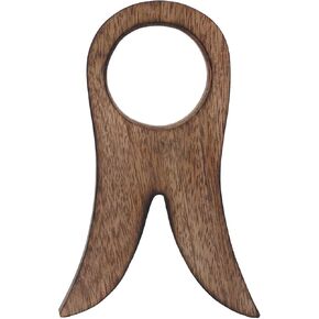 Lord of Battles Wooden Horn Stand Medieval Viking Ale Horn Stand Decorative Wooden Stand Perfect Decoration for Drinking Horn Wooden Holder Horn Stand (Horn Stand with Suede Lining)