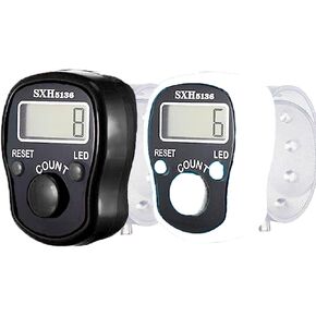 Electronic Finger Counter, 4 Pack Digital Tally Counter Clicker with Led, Resettable 5 LCD Digit Display Tasbeeh Tasbih Hand Tally Counter Counting for Muslims Pray, Golf,Goods Counting,Lap (4pack)