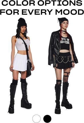 Dolls Kill Wicked Scholar Pleated Mini Skirt by Current Mood - Skit with A-Line Fit and Elasticized Waist in Saudi Arabia