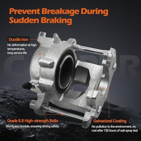 Brake Caliper Fit for 2007-2012 Mercedes-Benz GL450;2008-2012 Mercedes-Benz GL550 Brake Calipers -Rear Driver and Passenger Side- 19B3314 & 19B3315 Disc Brake Caliper Assembly with Bracket 2PC in Kuwait