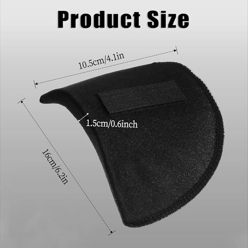 زوجان من وسادات الكتف بسُمك 0.5 بوصة من وسادات الكتف للنساء مجموعة الملابس في وسادة أكتاف عالية ومنخفضة وإكسسوارات خياطة قابلة للتنفس لبدلة السترة تي شيرت (أسود + أبيض) in Saudi Arabia