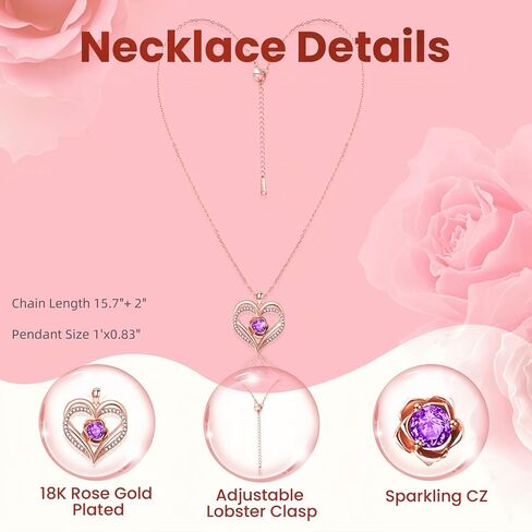 Preserved Real Red Rose Gift, Forever Flowers with Rose Necklace for Mom Grandma Wife Girlfriend, Eternal Rose Box Birthday Gifts for Women in Saudi Arabia