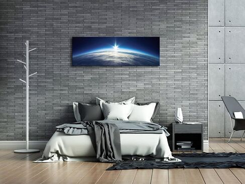 Pyradecor أسود مؤطر كبير الأزرق الكون الأرض الحديثة المناظر الطبيعية قماش يطبع جدار الفن صور الفضاء عمل فني لغرفة المعيشة غرفة نوم مكتب ديكورات المنزل in Kuwait