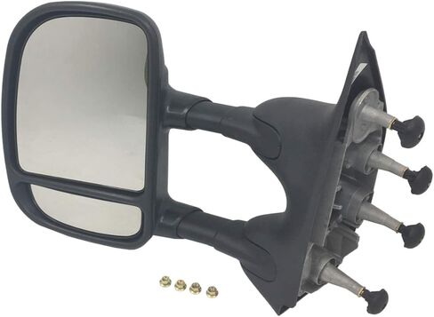 PartsFlow 2Pcs Manual Tow Telescopic Side Mirror For 2002-2016 Ford E-350 Super Duty/E-150/E-250/Econoline Van/Econoline/E-150 Club Wagon/E-350 Club Wagon/E-150 Econoline Club Wagon/E-250 Econoline in Saudi Arabia