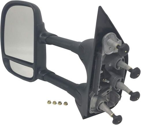 PartsFlow 2Pcs Manual Tow Telescopic Side Mirror For 2002-2016 Ford E-350 Super Duty/E-150/E-250/Econoline Van/Econoline/E-150 Club Wagon/E-350 Club Wagon/E-150 Econoline Club Wagon/E-250 Econoline in Saudi Arabia