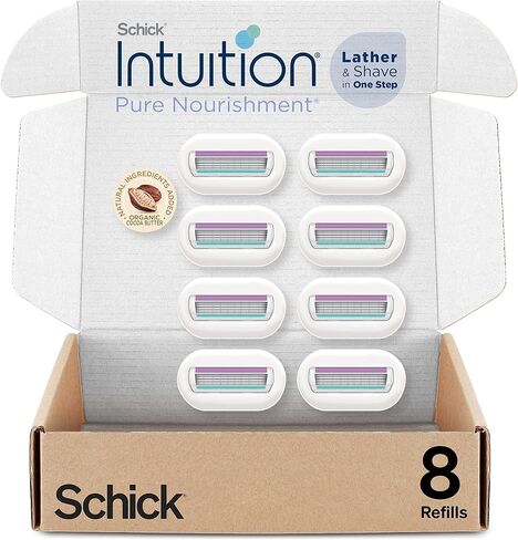Schick Intuition Razors for Women Variety Pack with 1 Razor Handle & 4 Intuition Razor Blades Refill | Shaving Kit Women, Girls Shaving Kit Beginners, Razor Gift Set for Women, Razor Starter Kit in Saudi Arabia