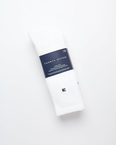 Tommy Hilfiger Mens Athletic Socks Cushion Crew Socks (3 Pack), Size 7-12, Black in Saudi Arabia