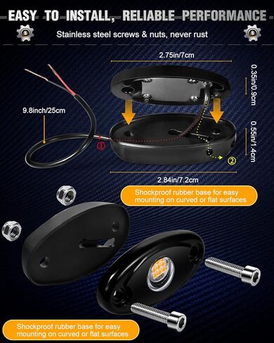 أضواء الصخور LED لشاحنات UTV ATV باللون الأزرق 4 قرون أضواء LED متوهجة للسيارات الخارجية والإكسسوارات الخارجية ضوء مصد مناسب لسيارة Jeep SUV والدراجات النارية والقوارب السفلية المتوهجة من النيون in Kuwait