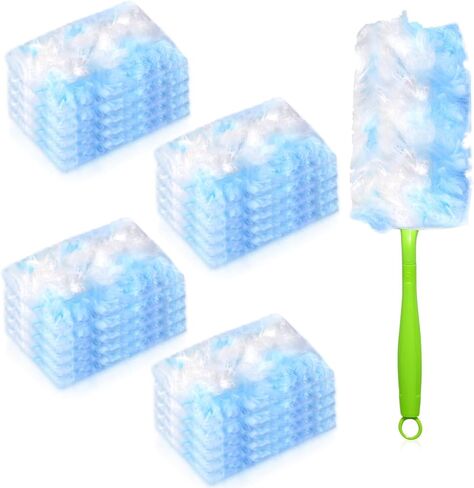 Duster Refills with Duster Refills,50 Count 180 Heavy Duty Dusters Refills,Multi Surface Heavy Duty Feather Dusters Kit for Cleaning Kitchens,Bedrooms,Bathrooms,Studies,Cars(50, Orange) in Saudi Arabia
