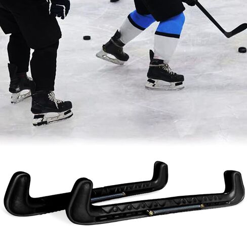 2PCS Hard Adjustable Ice Skate Guards Protective Hockey Skating Blade Walking Covers Skate Protector for Figure Skating Soft Skate Blade Covers (White) in Saudi Arabia
