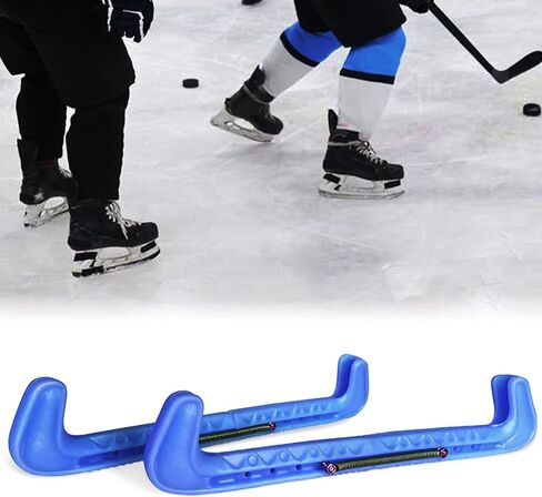 2PCS Hard Adjustable Ice Skate Guards Protective Hockey Skating Blade Walking Covers Skate Protector for Figure Skating Soft Skate Blade Covers (White) in Saudi Arabia