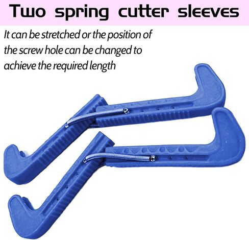 2PCS Hard Adjustable Ice Skate Guards Protective Hockey Skating Blade Walking Covers Skate Protector for Figure Skating Soft Skate Blade Covers (White) in Saudi Arabia