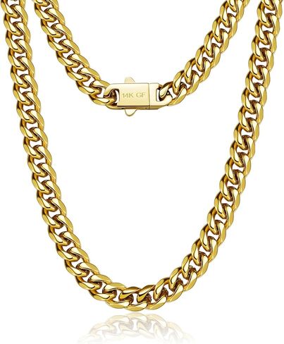 Cuban Link Chain for Men 7mm Silver Chain for Men Miami Cuban Mens Silver Chain,925 Sterling Silver Plated and 316L Stainless Steel 20/22/24/26/28/30 Inches Silver Chain for Men Necklace in Saudi Arabia