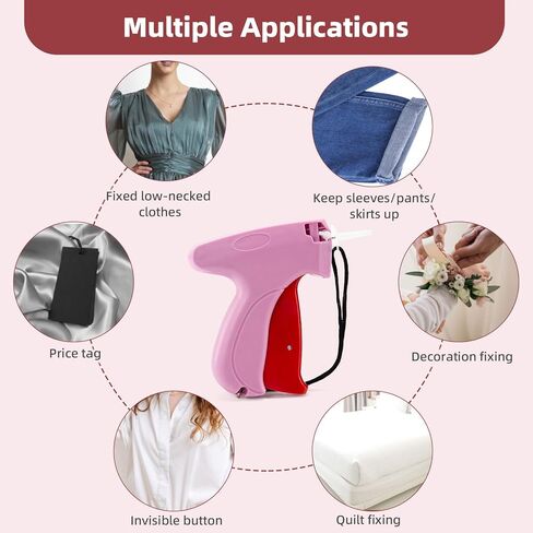 Stitchy Quick Clothing Fixer, Mini Stitch Gun for Clothes, Tagging Gun for Clothing, Comes with 2 Fine Needles, 2000 Black & 2000 White Fasteners, Clothing Stitch Gun Tag Gun for Clothes in Saudi Arabia
