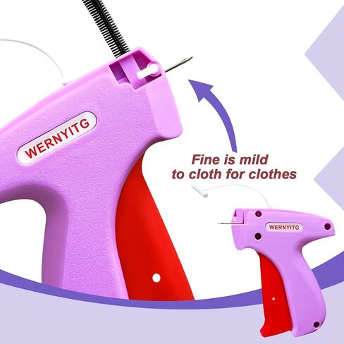Stitch Gun for Clothes with Storage Box, Stitchy Microstitch Gun, Stitchy Quick Cloth Fixer Sewing Gun with 6 Micro Needles, Mini Tagging Gun with 1000 Black and 1000 White Fasteners in Saudi Arabia
