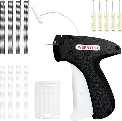 Stitch Gun for Clothes with Storage Box, Stitchy Microstitch Gun, Stitchy Quick Cloth Fixer Sewing Gun with 6 Micro Needles, Mini Tagging Gun with 1000 Black and 1000 White Fasteners in Saudi Arabia