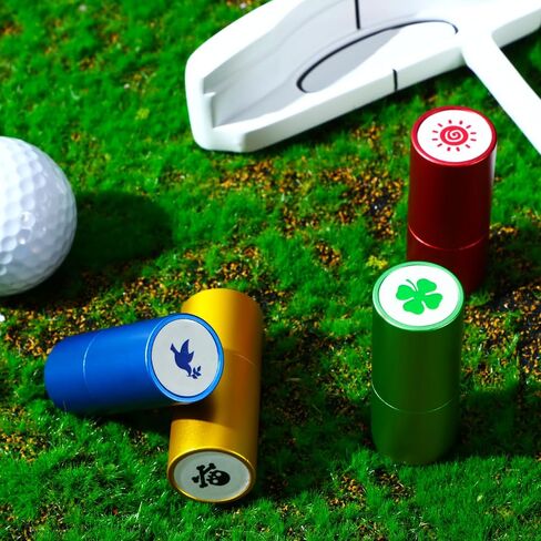8 Pcs Custom Golf Ball Stamp Self Inking Golf Ball Stamp Markers Reusable Golf Ball Marking Tool to Identify Golf Balls, Golfer Gift Golfing Accessories (Star, Leaf, Claw, Sun) in Saudi Arabia