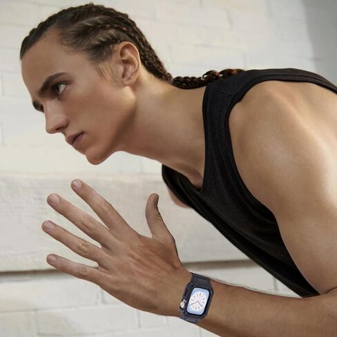 أحزمة متوافقة مع Apple Watch 38mm/40mm/41mm، M1 Sport Series غطاء واقٍ متين لحزام ساعة Apple وحافظة واقية مدمجة in Saudi Arabia