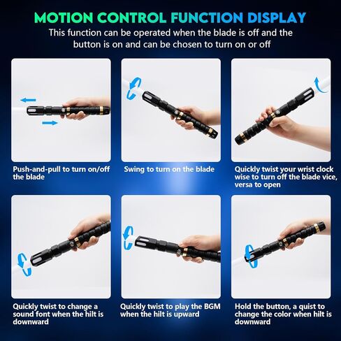 Lightsaber,Smooth Swing Dueling Light Saber,18 Set Sound Effects with 19 Colors Change,Motion Control Premium Metal Handle,Adults and Kids Collectible Roleplay Item（OBI-Wan 110cm） in Saudi Arabia