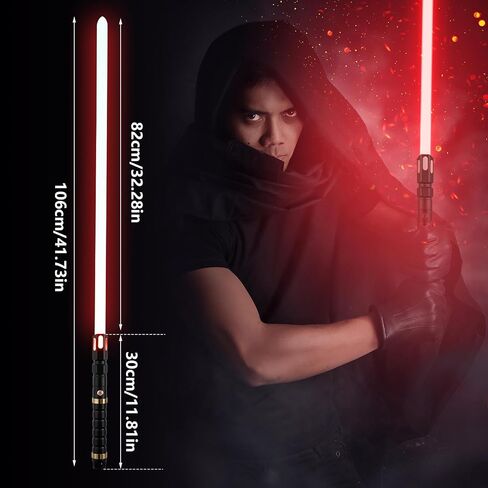 Lightsaber,Smooth Swing Dueling Light Saber,18 Set Sound Effects with 19 Colors Change,Motion Control Premium Metal Handle,Adults and Kids Collectible Roleplay Item（OBI-Wan 110cm） in Saudi Arabia