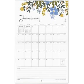 Cabbrix 2024-2025 Wall Calendar with Pockets, Boho Wall Calendar 2024-2025 Runs from Jan 2024 to Jun 2025, 18 Monthly Wall Calendar with Hanging Hook for Chores, To-dos & Appointments