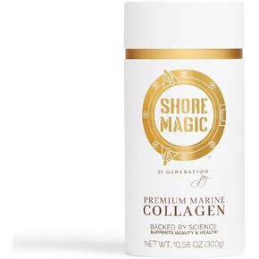 Premium Marine Collagen Powder with Type I II III and IV Hydrolyzed Peptides for Women and Men Sourced from Wild Fish, Certified Halal and Kosher Unflavored - 30 Day Supply, 300g Canister