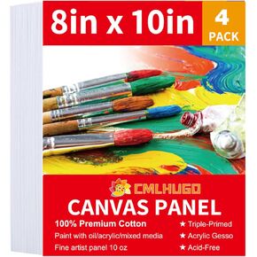 24 Packs 11x14 Blank Painting Boards for Painting Supplies Kids, Art Canvases for Painting,Primed Acid-Free 100% Cotton Canvas Panels for Acrylic Oil Watercolor,Art Supplies