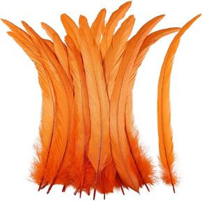 iHUFeather Natural Rooster Tail Feathers 50pcs 10-12inch Long Rooster Coque Tail Feathers Bulk for DIY Crafts Costume and Halloween Party Performances Decoration(Black)
