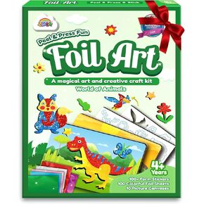 ZMLM Christmas Crafts Gifts for Kids: Foil Art Christmas Holiday Crafts for Kids Stocking Stuffers Foil Art & Craft Supplies for 4 5 6 7 8 9 10 Girls Boys Party Activity Kits Fun Christmas Toys Gifts