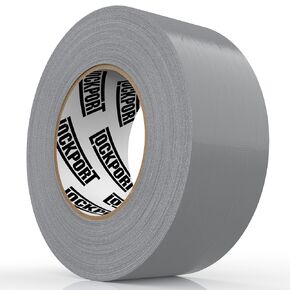 Lockport Duct Tape Heavy Duty Waterproof - 30 Yards x 2 Inch - 12 Roll Pack Silver Duct Tape Bulk Pack - No Residue, Flexible, Strong, All-Weather and Easy Tear - Grey Heavy Duty