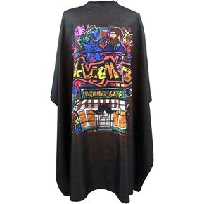 Barber Cape for Men, Haircut Cape with Snap Closures, Professional Salon Cutting Cape, Large Waterproof Hairdressing Cape Gown Apron for Hairstylist- 63"× 56"(Poster)