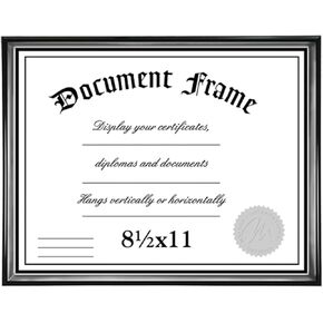 Home Profiles Black Document Frame, 8.5x11, Black